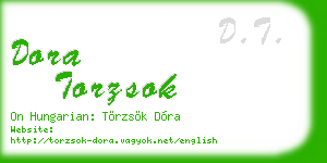dora torzsok business card